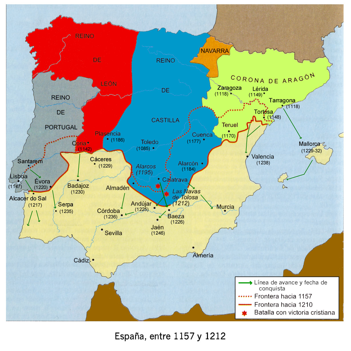 España, entre 1157 y 1212