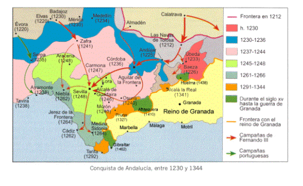 Conquista de Andaluca, entre 1230 y 1344