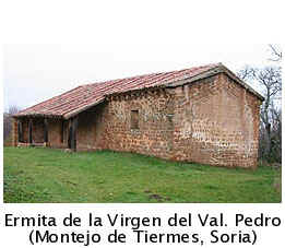 En Pedro (Montejo de Tiermes, Soria) hay una ermita de origen visigtico dedicada a la Virgen del Val. Pedro es la cuna de algunos linajes del apellido De Pedro